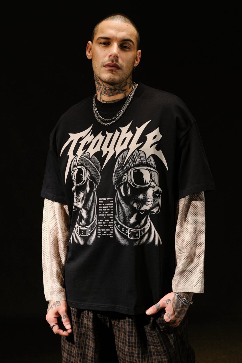 Hustle Born To Compete Oversized T-shirt — front view